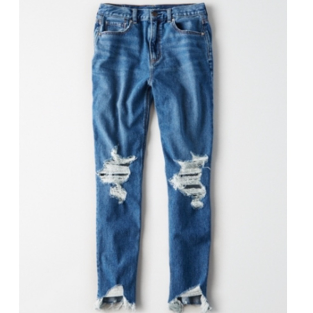 American eagle ripped mom jeans
